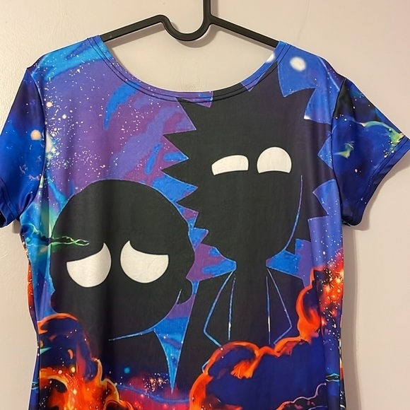 Rick and Morty Universe Planet Bodycon Mini Graphic Dress size L - Picture 12 of 15
